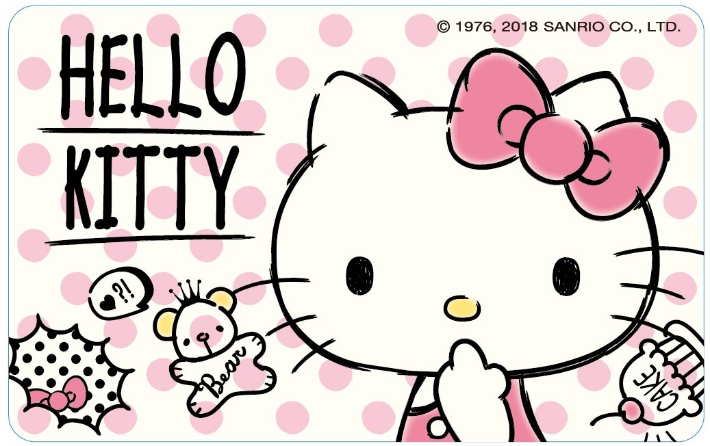 HELLO KITTY悠遊卡-閃卡漫畫風