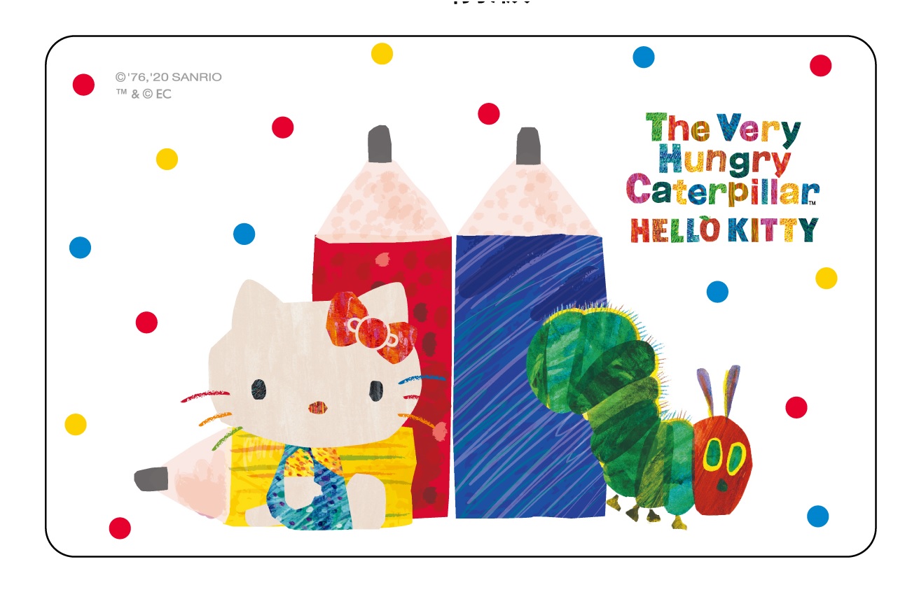 HELLO KITTYx好餓好餓毛毛蟲悠遊卡-鉛筆