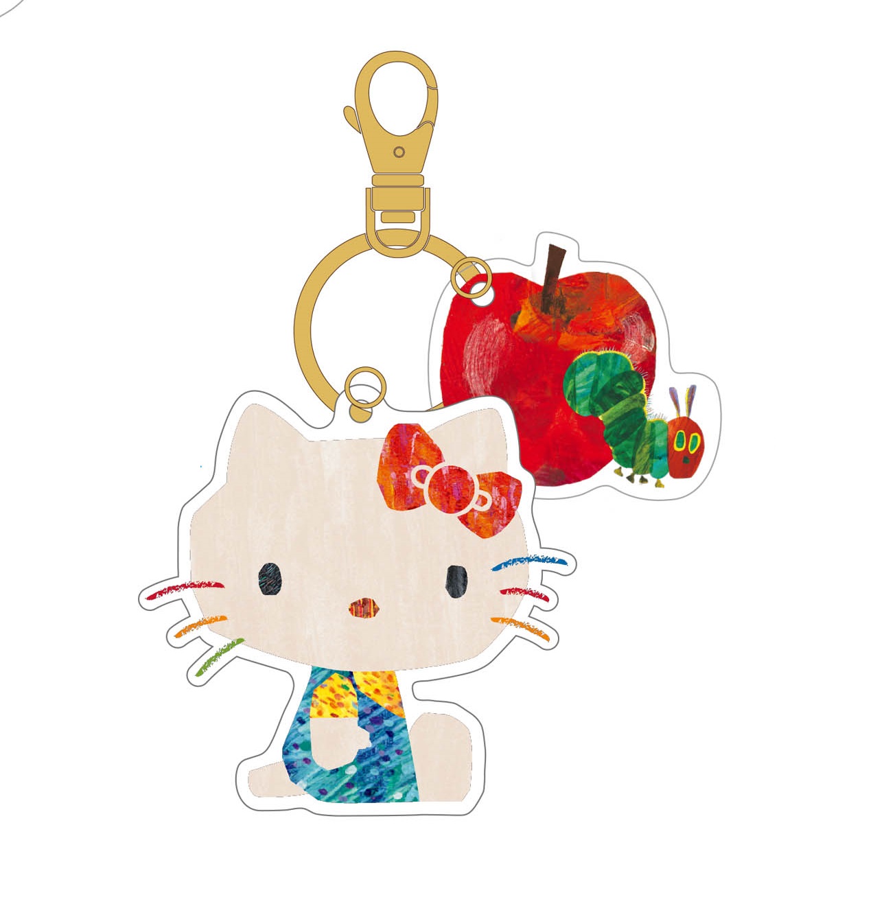 HELLO KITTYx好餓的毛毛蟲造型悠遊卡-蘋果