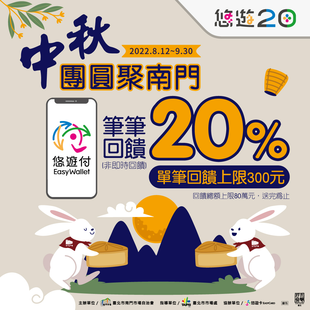 南門市場慶中秋 用悠遊付享20%回饋