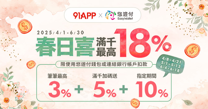 兒童節快樂！ 悠遊付瘋狂送最高100%回饋金 