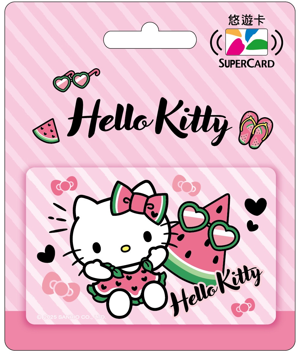 三麗鷗好吃西瓜SUPERCARD悠遊卡-HELLO KITTY