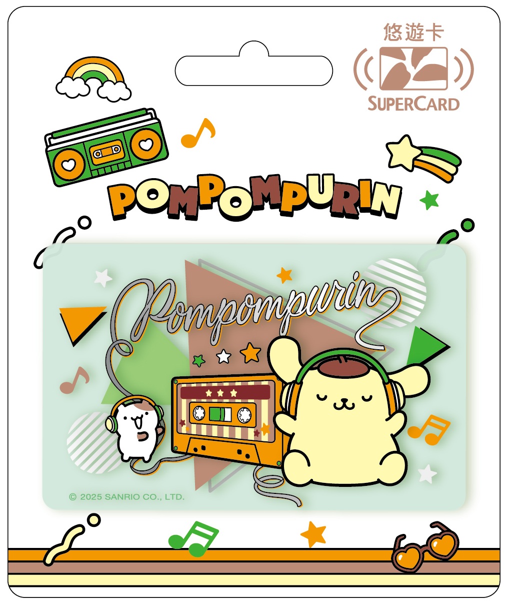 三麗鷗街頭音樂SUPERCARD悠遊卡-布丁狗(透明) 