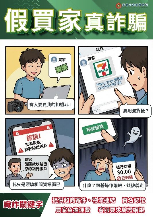 【反詐騙宣導】假買家真詐騙