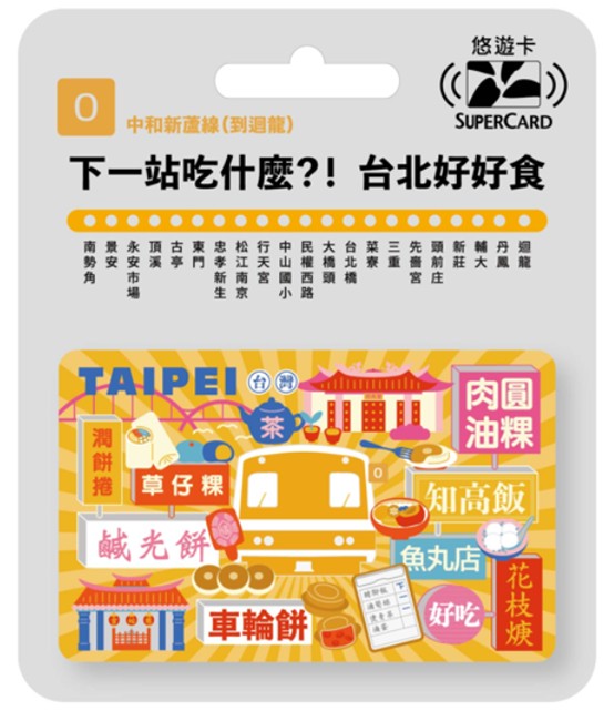 搭捷運吃美食Supercard悠遊卡-中和蘆洲線(到迴龍)