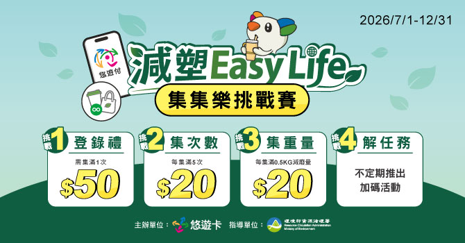 「減塑 Easy Life｜集集樂挑戰賽」
