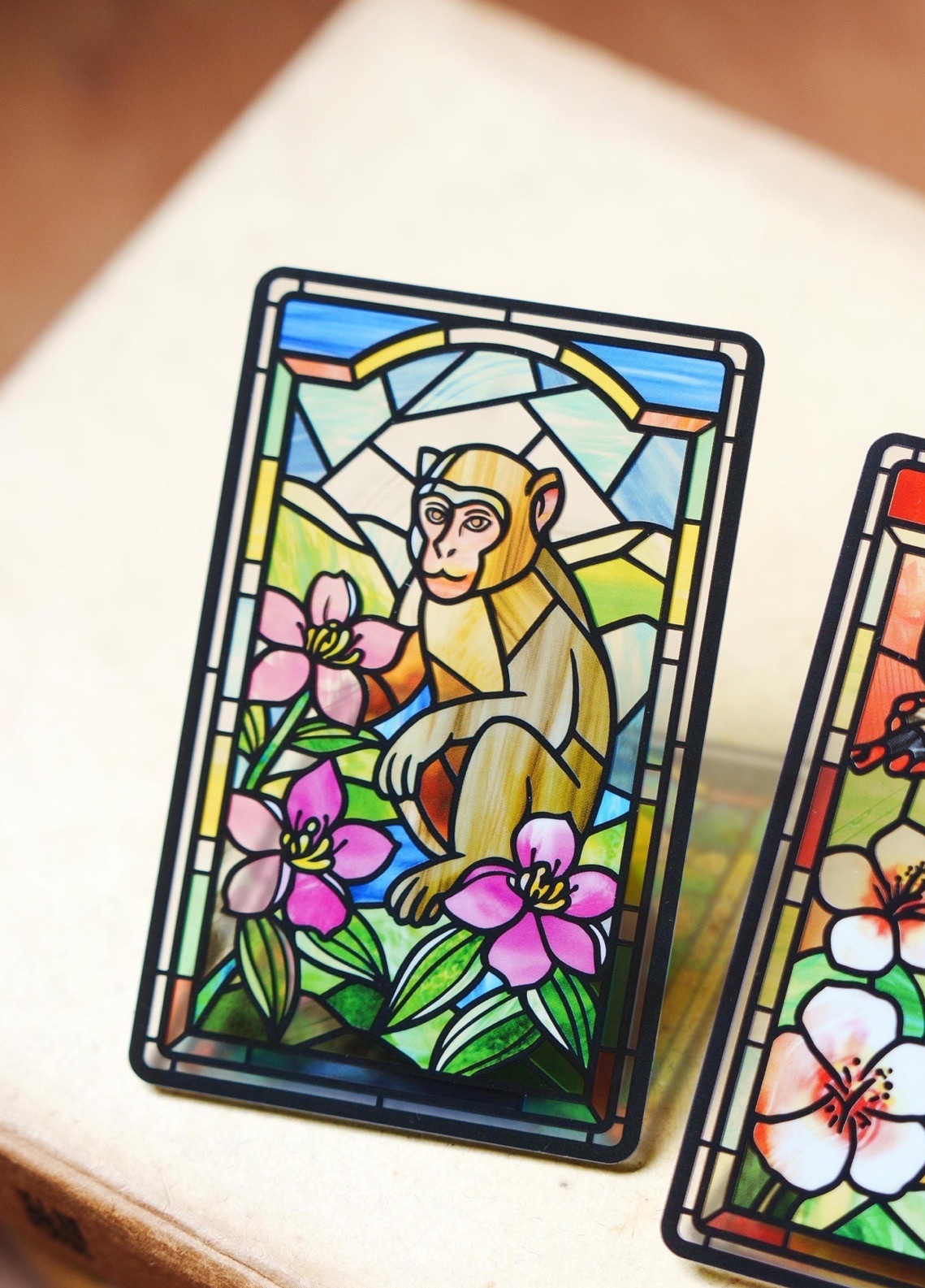 老屋顏鑲嵌玻璃系列SUPERCARD悠遊卡-臺灣原生種 臺灣獼猴