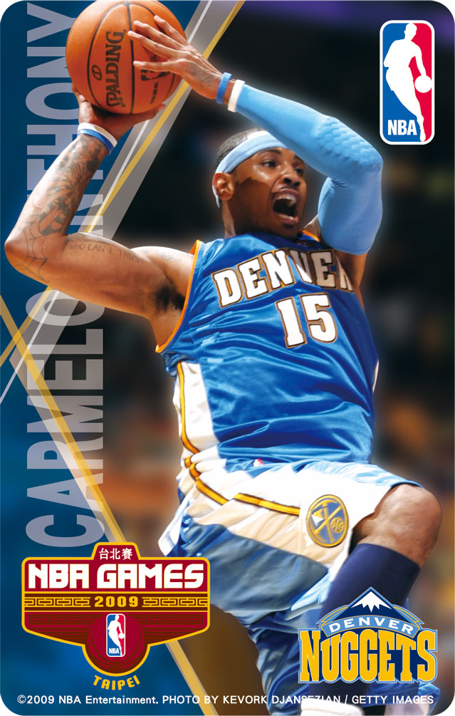 2009NBA台北賽悠遊卡Nuggets 15 Carmelo Anthony