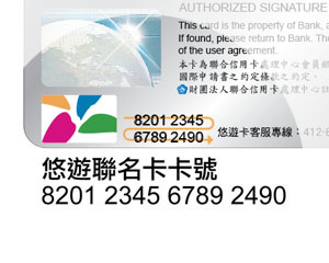 悠遊卡卡號圖示2,此悠遊卡卡號為:8201 2345 6789 2490